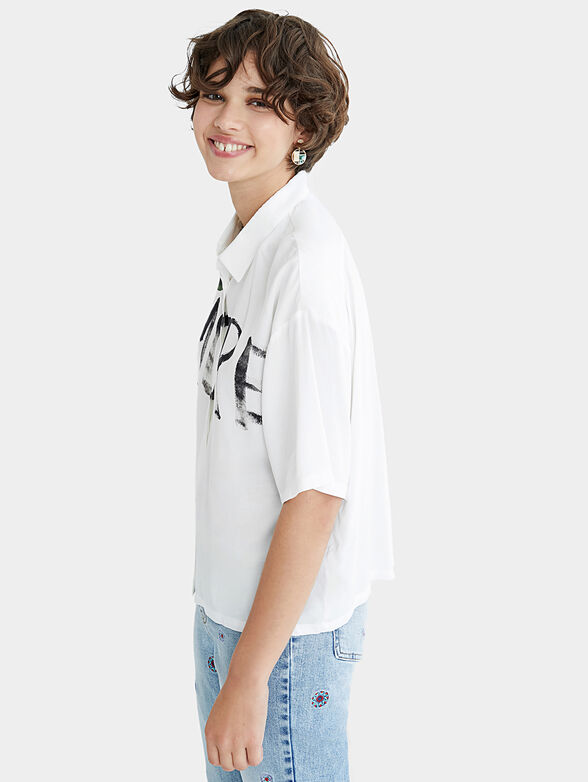 AMORE shirt with graffiti inscription - 5