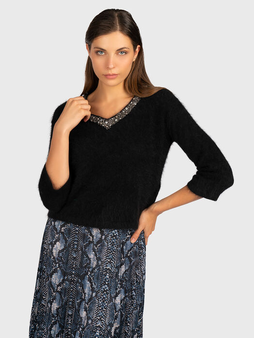 Black sweater with detail
