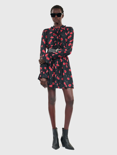 Printed viscose blend mini dress - 4