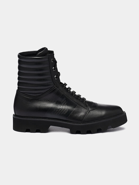 Black leather boots - 2
