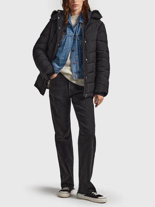 Black jacket with belt  - 2
