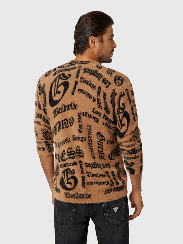 Cardigan with accent lettering inscriptions - 3