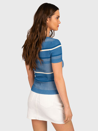 ADELAIDE striped sweater in blue color - 3