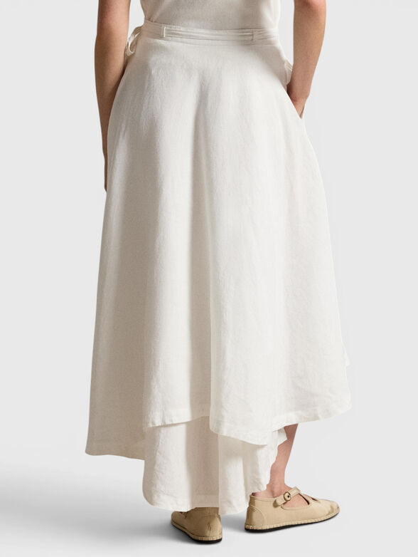 Midi skirt with an asymmetrical hem - 2