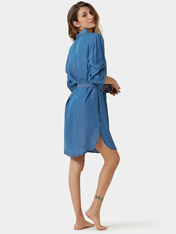 Denim dress in blue color - 2
