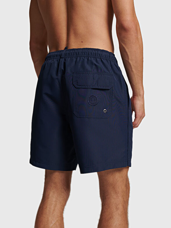 VINTAGE POLO blue beach shorts with embroidery - 2