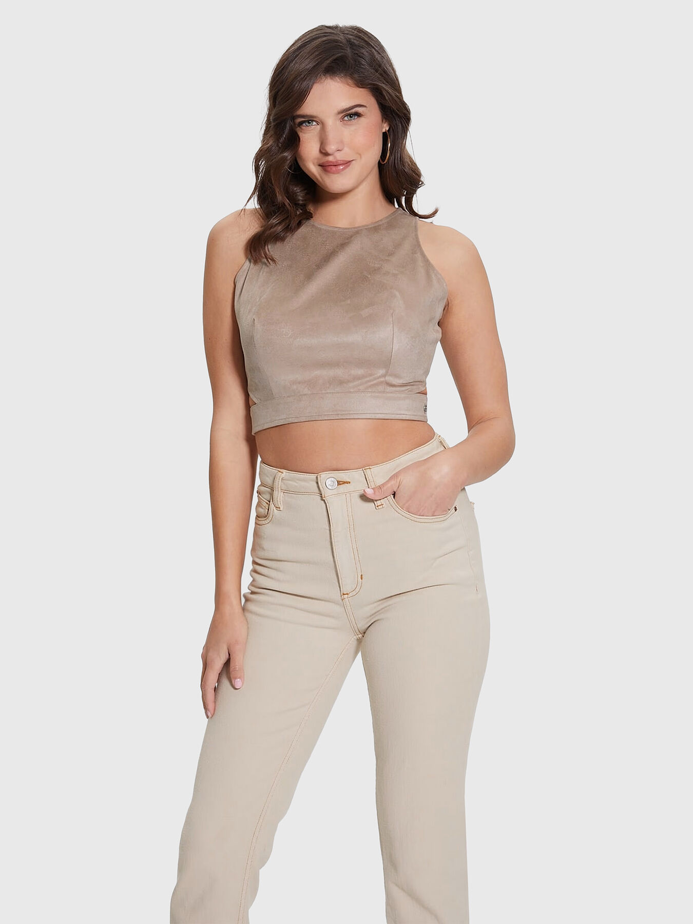 2025年レディースファッション福袋 NAOMI top with cut-out accents brand GUESS フェイスクリーム