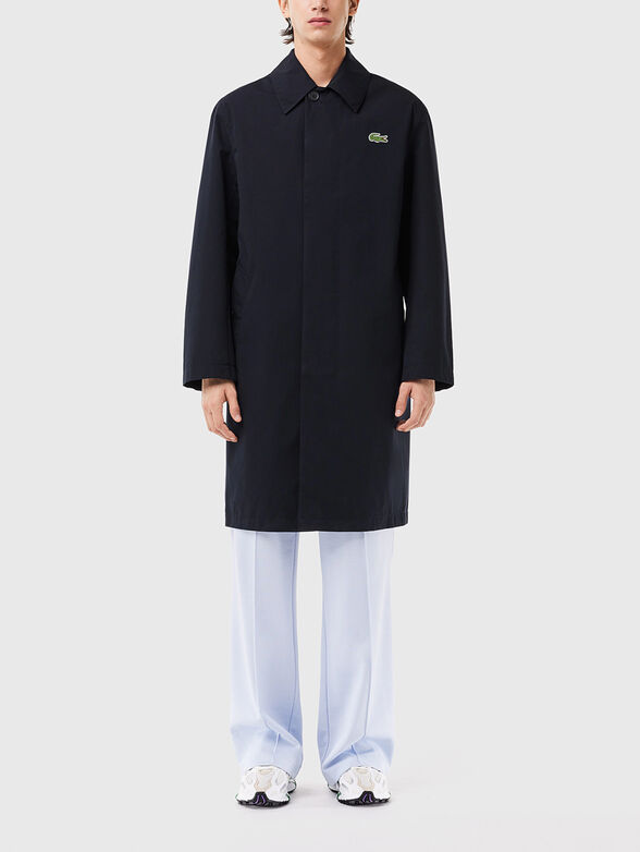 Dark blue trench with logo detail - 1