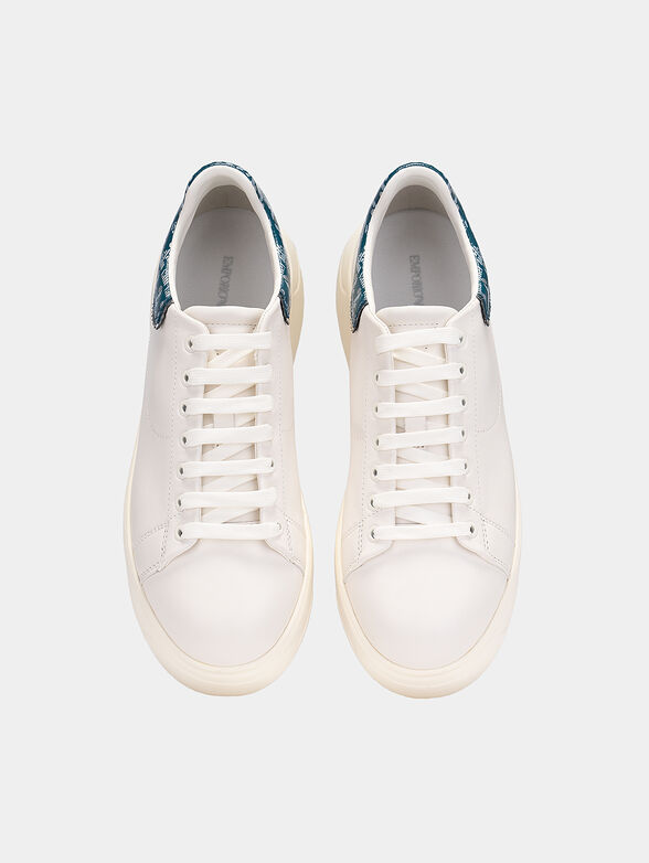 Black sneakers with logo heel - 6