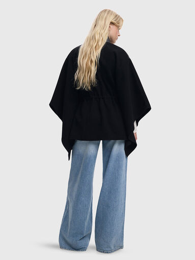 Faux leather poncho with zip - 3