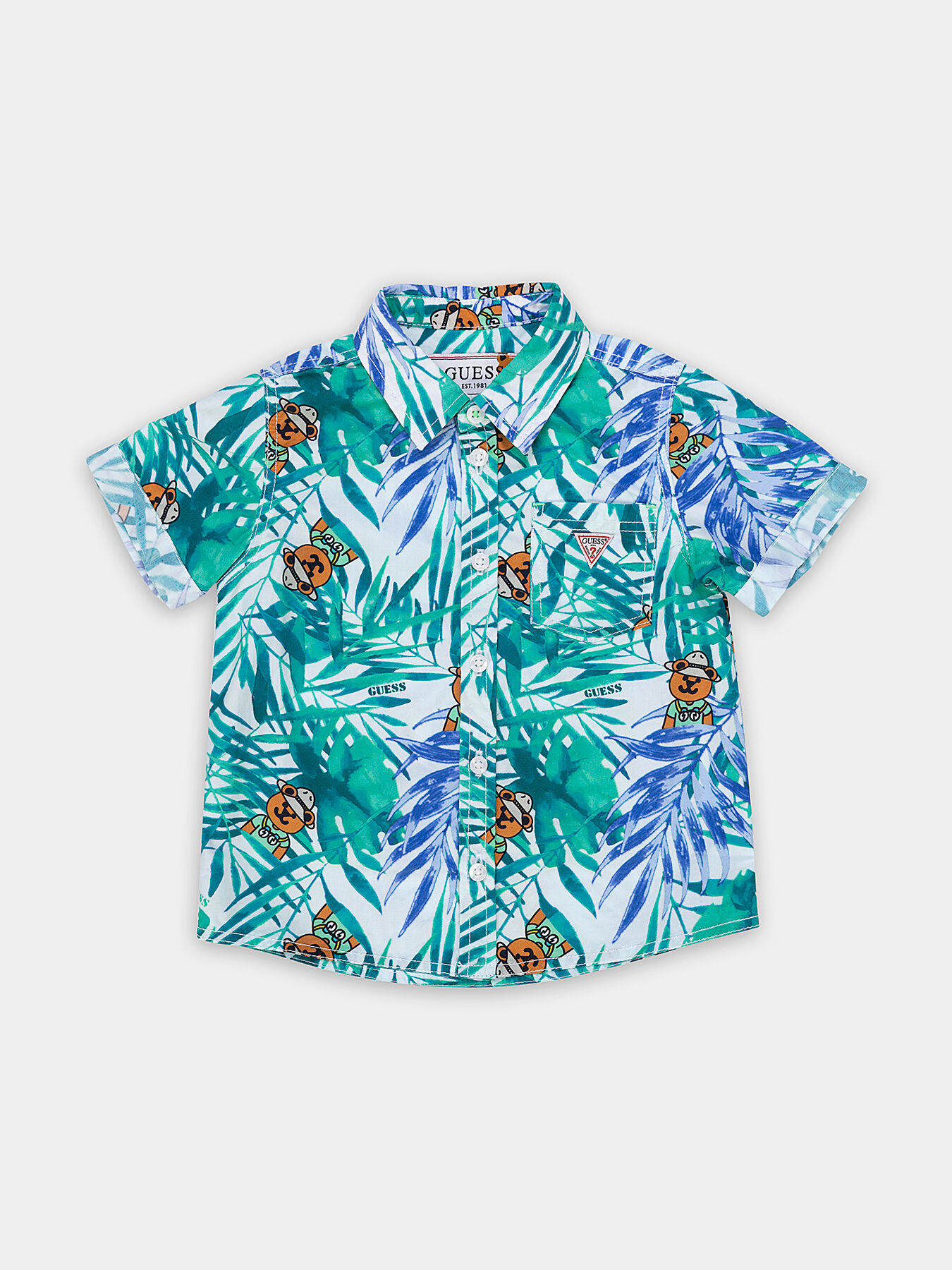 Cotton T shirt with colorful print brand GUESS Globalbrandsstore en
