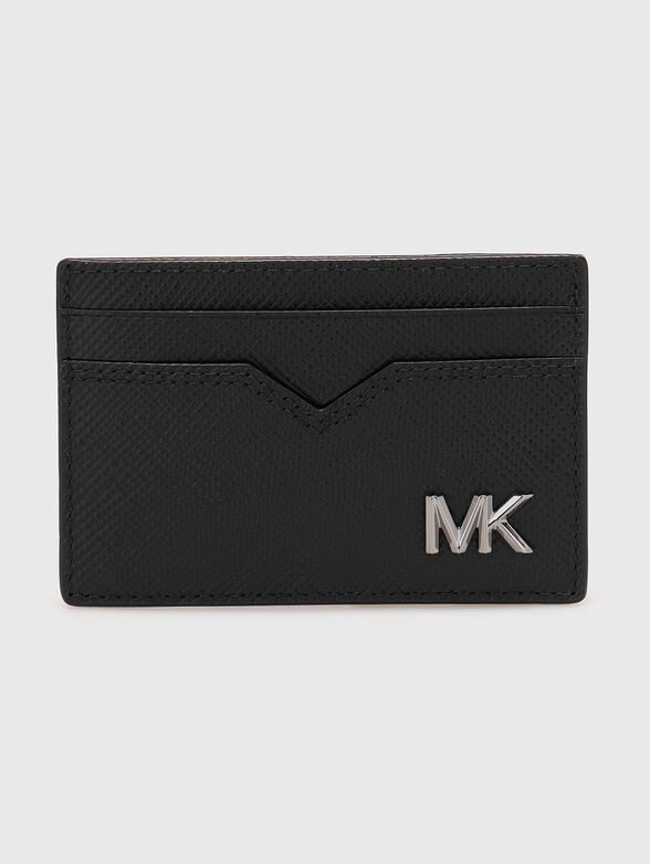 Leather cardholder with logo - 1
