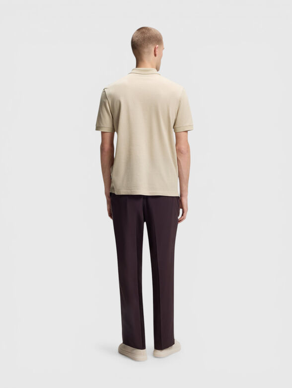 Cotton-blend polo shirt with a zip - 3