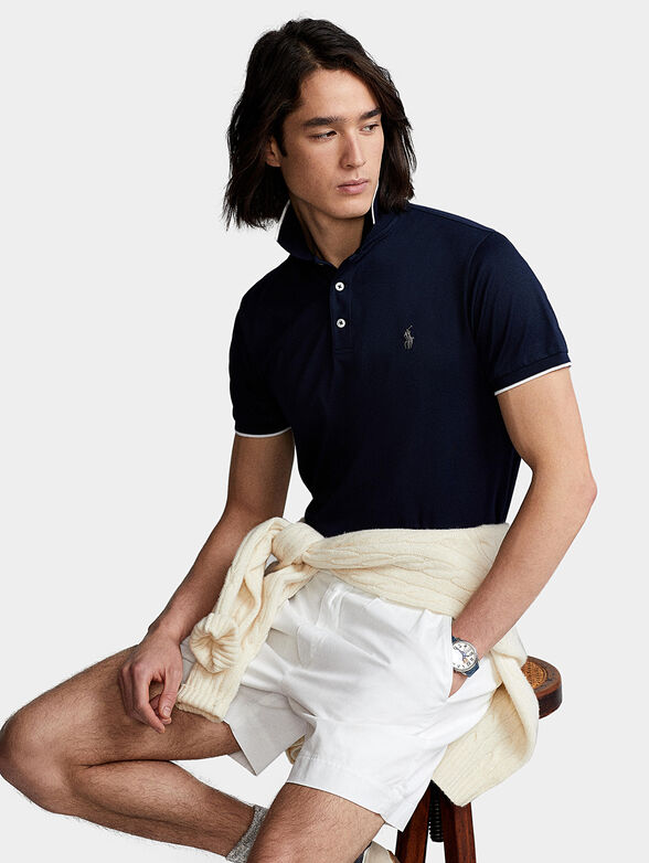 Polo shirt with contrasting stripes  - 1