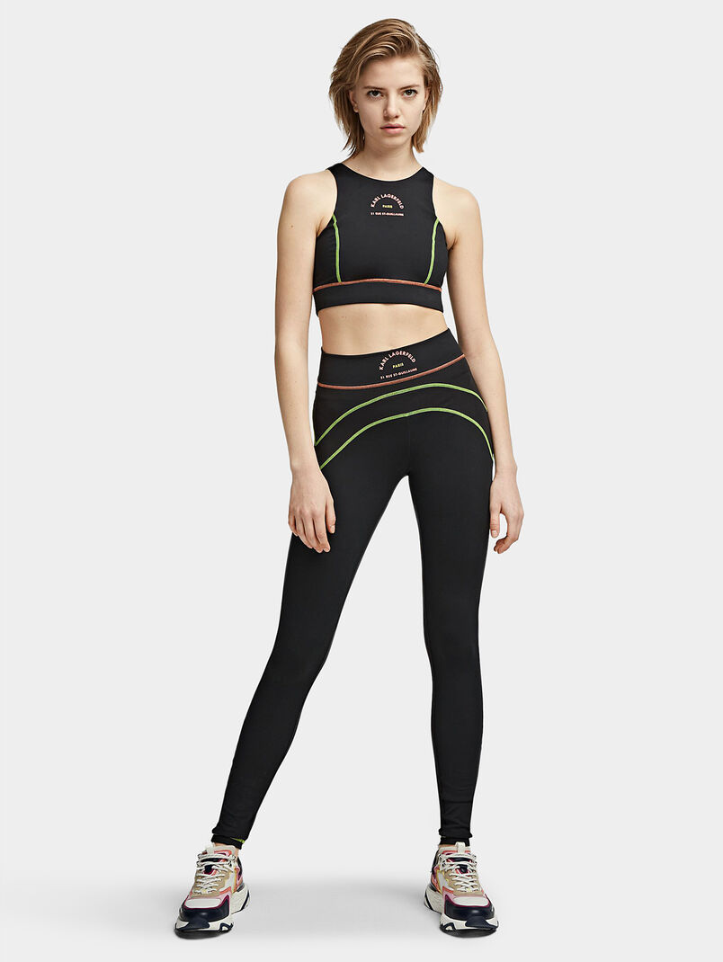 Sports bra with logo inscription - 3