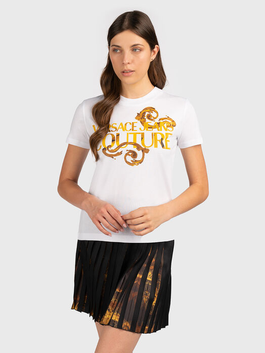 Black T-shirt with logo print