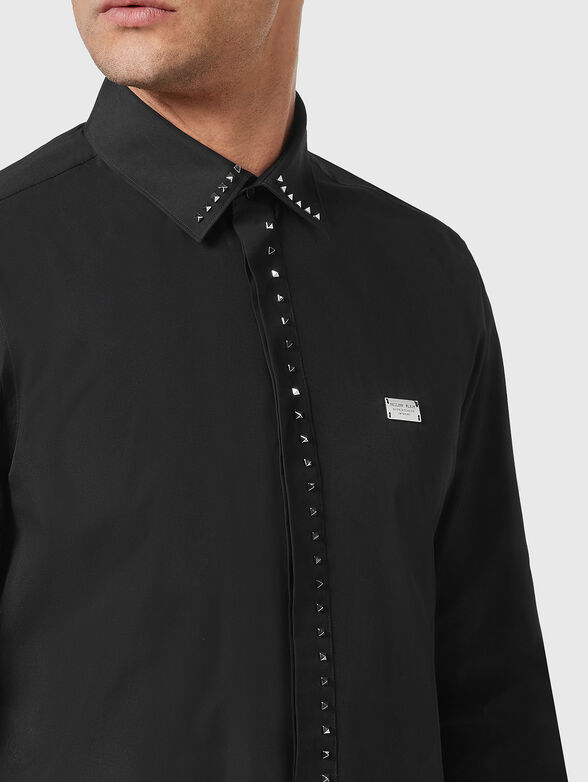 SUGAR DADDY black shirt with eyelets - 4