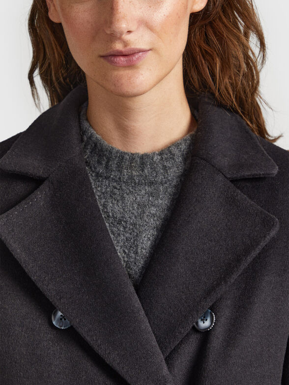 MADISON black wool blend coat  - 4