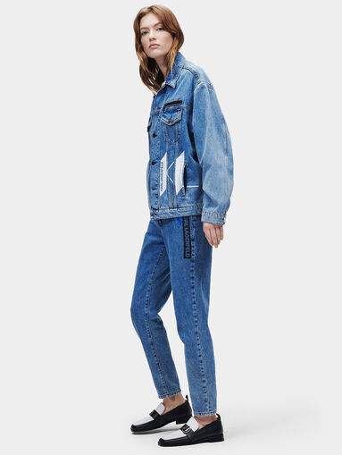 Denim jacket with logo print - 3