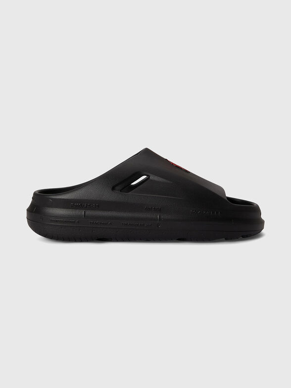Beach slippers with a contrasting logo - 1