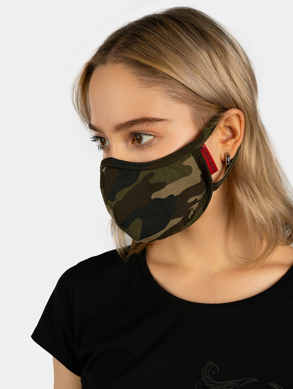 Unisex cotton face mask with camouflage print - 4