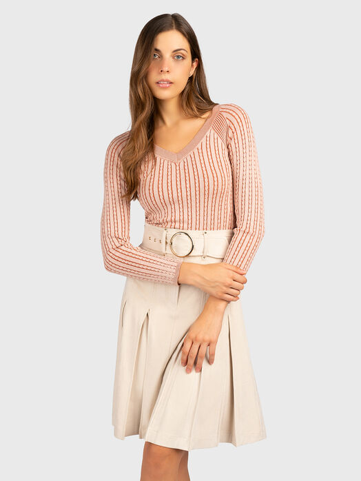 Knitted V-neck sweater