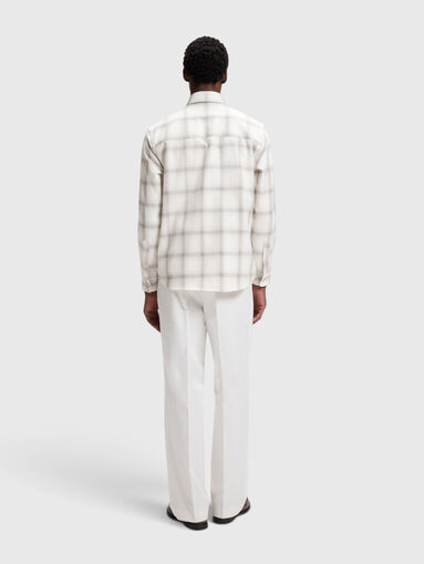 Checkered cotton and wool shirt - 3