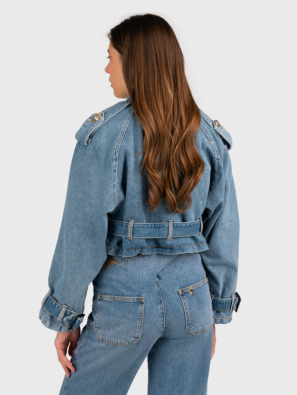 Cropped denim jacket - 3