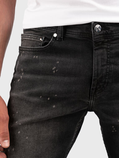 Black denim shorts  - 4