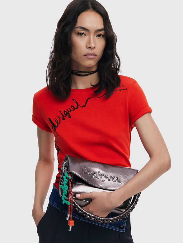 Silver bag with embossed logo  - 2