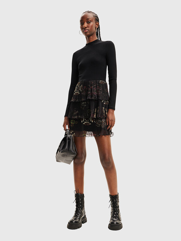 Black dress with frills - 4