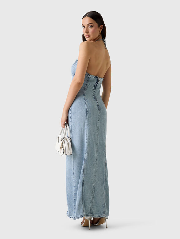 JAMELIA denim maxi dress with open back - 2