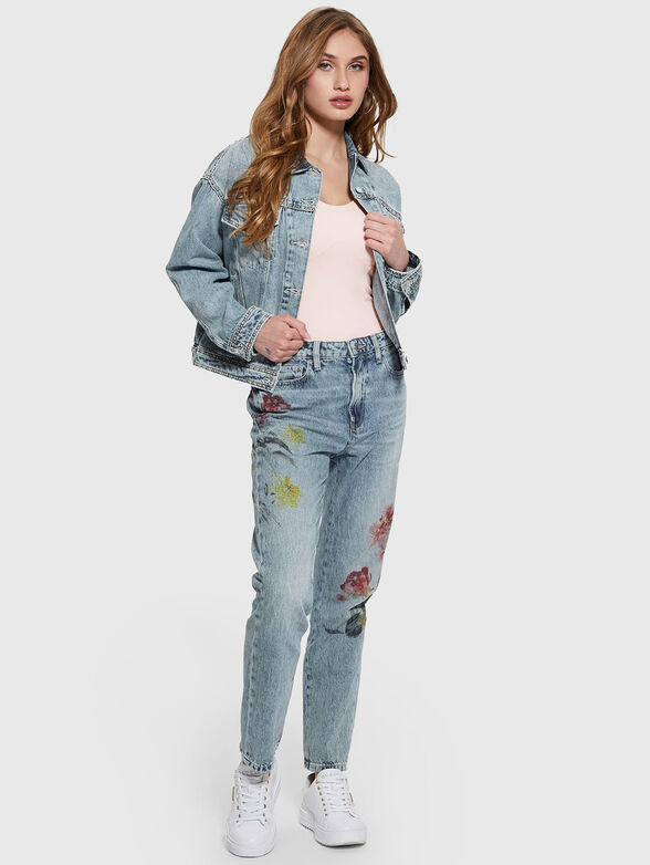 CLARA back print denim jacket - 6