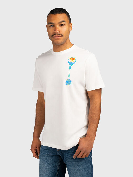 Тениска от памук с принт - 1