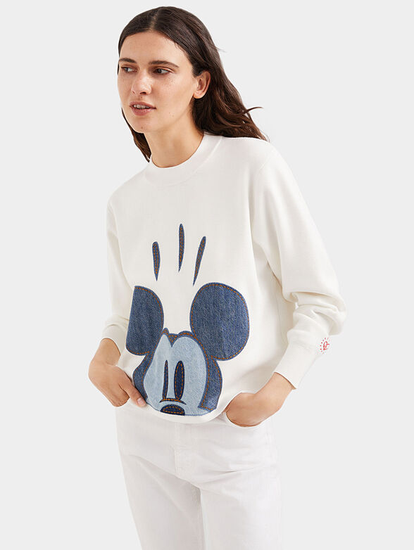 Sweater with maxi Mickey Mouse application - 1