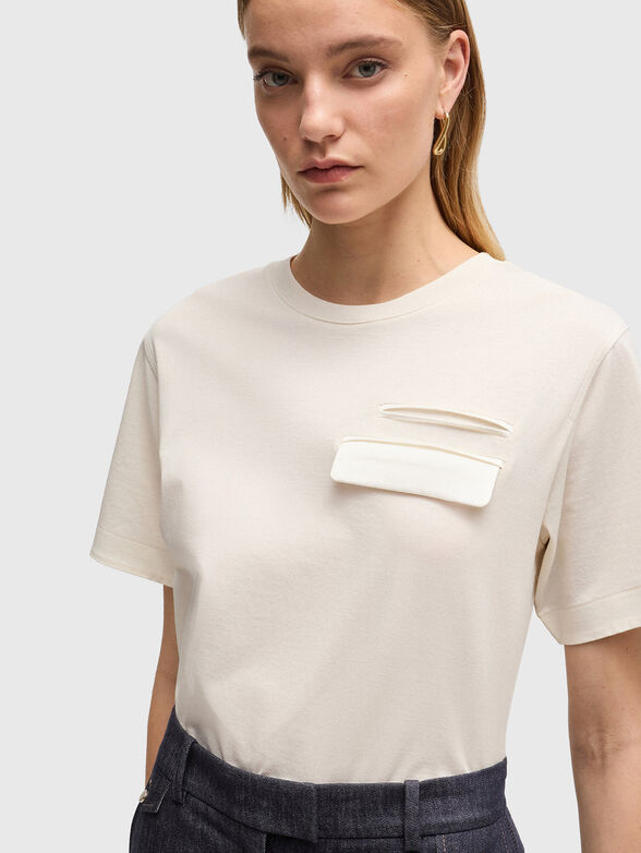 T-shirt with decorative pocket  - 4