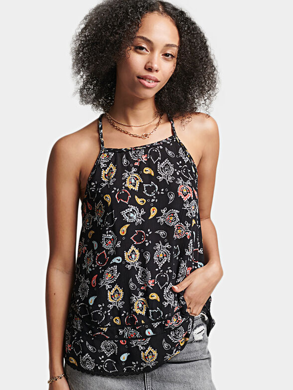 CAMI top with floral print - 1