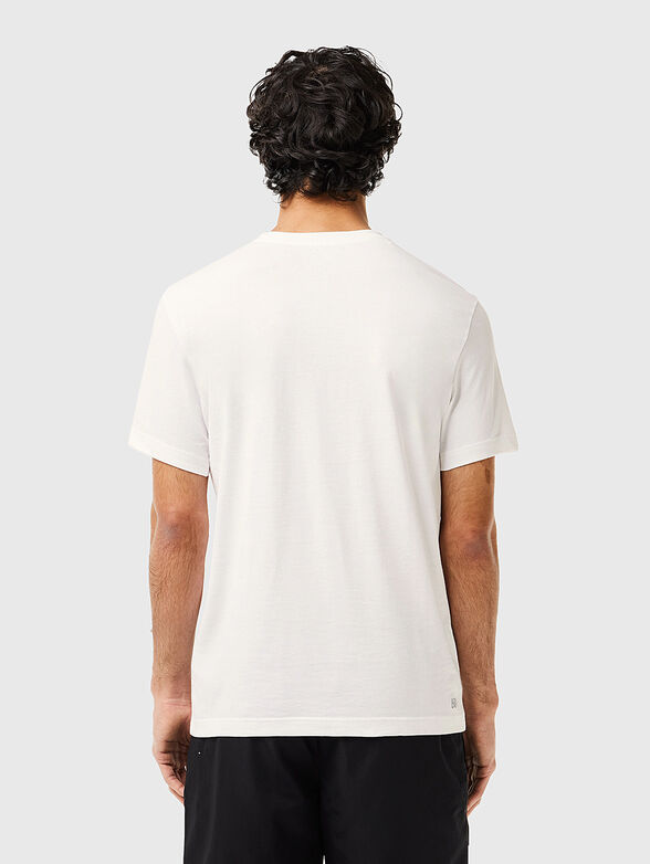 White T-shirt with contrasting logo print - 3