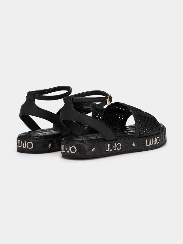 Sandals in black color with logo - 3