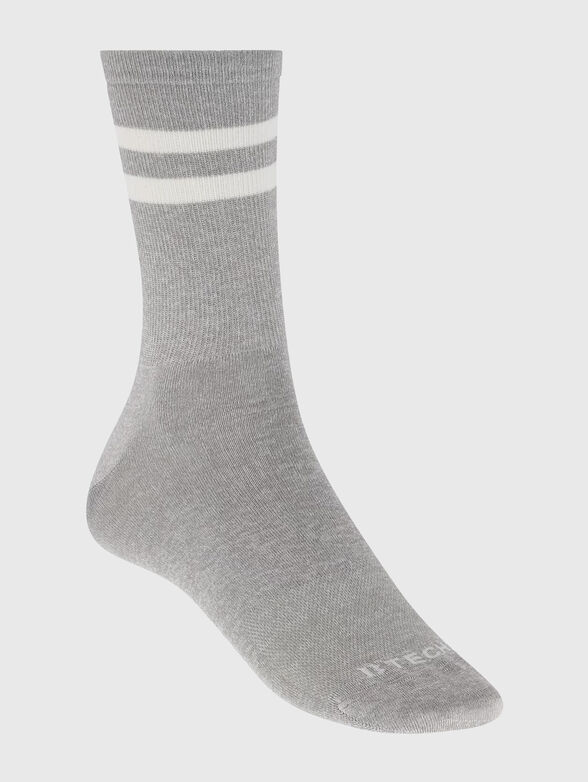 Socks with contrast stripes - 1