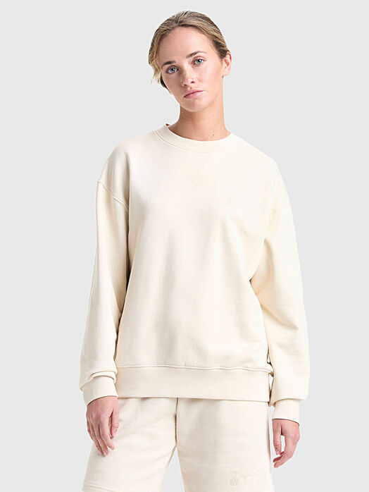 Black sweatshirt with logo embroidery