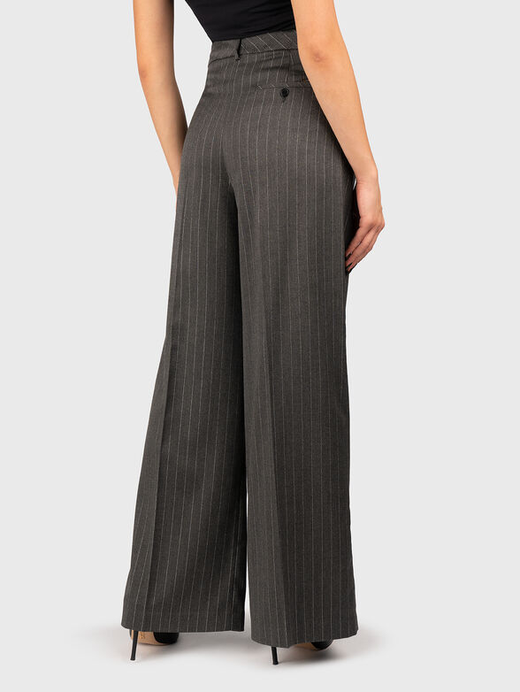 Gray wide-leg trousers - 2
