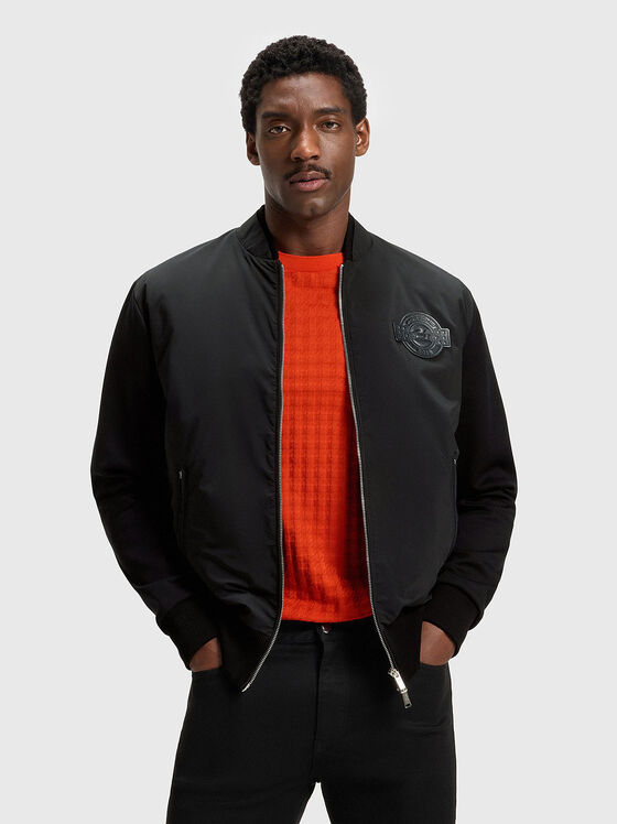 PORSCHE X BOSS cotton bomber jacket with logo patch - 1
