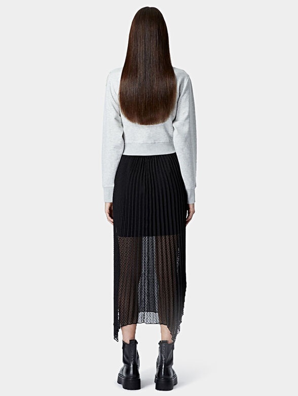 Pleated asymmetric skirt - 2