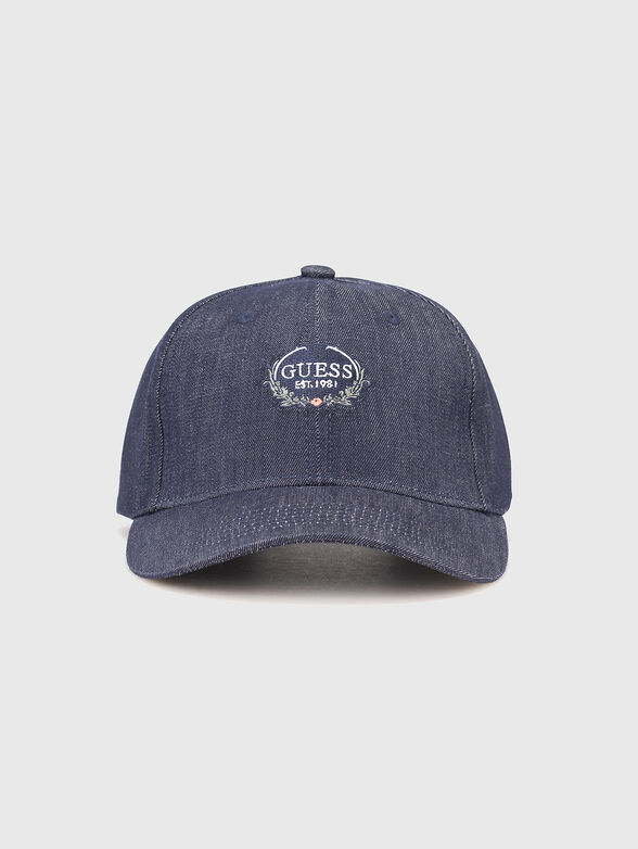 Denim baseball cap with logo - 3