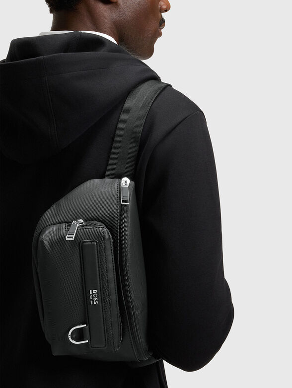 Black waist bag with logo - 2
