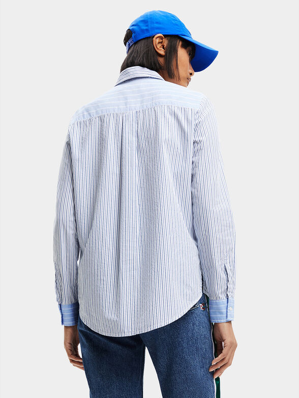 LIAN striped shirt with art details - 3