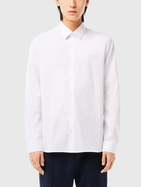 Black cotton poplin shirt - 1