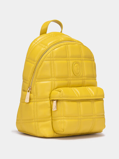 ALYSSA Yellow backpack with quilted effect - 3