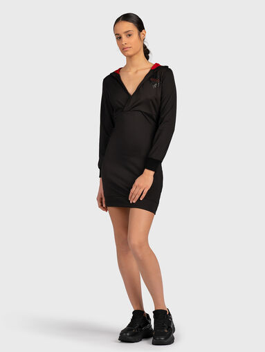 Black dress with print - 4